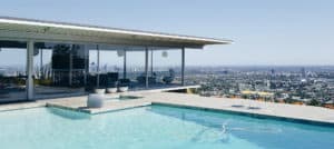 LA House pool with Los Angeles view